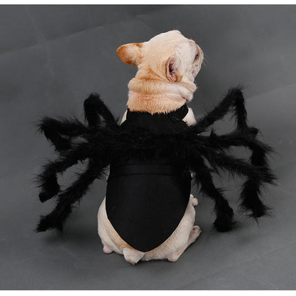 Cross border popular pet spider clothing dog cat horror simulation plush spider transform dress party dress