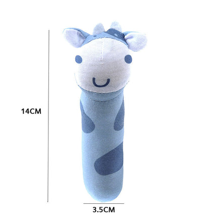 New Baby Rattle Toy BIBI Bar Animal Squeaker Toys Infant Hand Puppet Enlightenment Plush Doll 8 Design