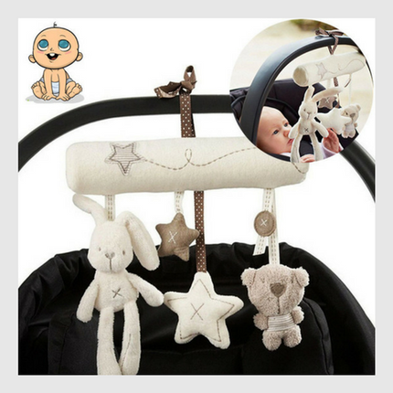 Infant Toddler Rattles Toys for Baby Stroller Crib Soft Rabbit Bear Style Pram Hanging Toys Plush Appease Doll Bed Accessories