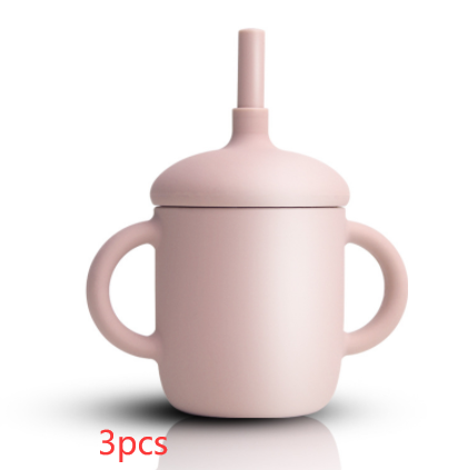 New Design Baby Feeding Cup Straw Water Bottle Sippy Cup Silicone Baby Learning Drinkware Child Leak Proof Cup Kids Supplies