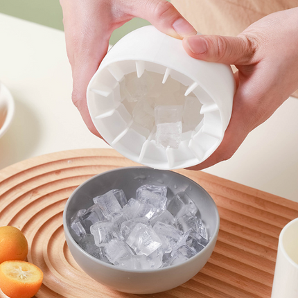 Ice Block Mold Silicone Mushroom Ice Cup Frozen Refrigerator Ice Grid Box Durable Easy Demould Bucket Homemade Crushed Ice Maker Ktichen Gadgets