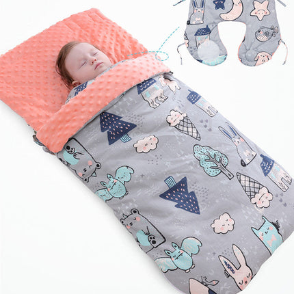 Newborn Baby Blanket Warm Fleece Stroller Cover Quilt