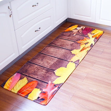 Printed long floor mat bathroom kitchen rug