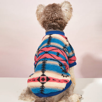 Dog Clothes Cute Stripes Fleece Sweatshirt Clothes