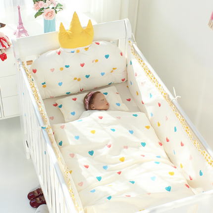 Crown Cushion Baby Bed Surrounding Bedding Kit