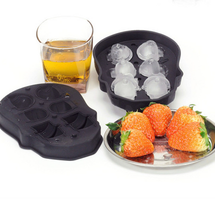 Creative 3D Skull Mold Ice Cube Tray Silicone Mold Soap Candle Moulds Sugar Craft Tools Bakeware Chocolate Moulds