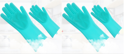 Silicone Heat-resistant Cleaning Brush Scrubbing Gloves