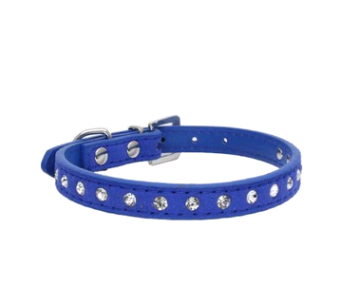 Diamond-studded pet collar shiny row of diamond rhinestone dog ring microfiber soft and comfortable collar dog supplies