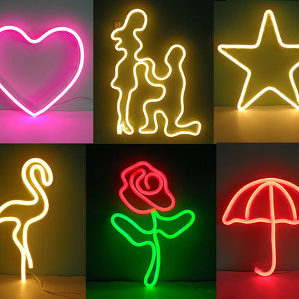 Led neon lights hanging wall decorative lights opening neon lights