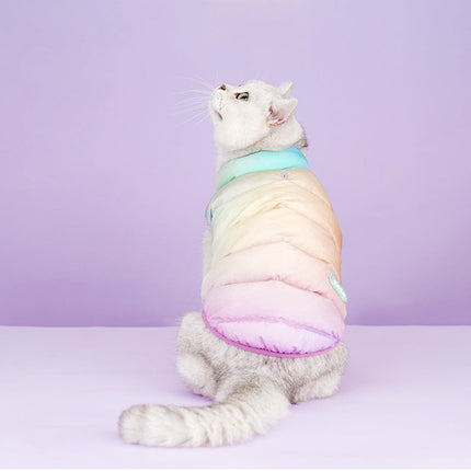 Colorful Pet Vest Top Cat Warm Winter Fashion Clothes Teddy Dog Clothing