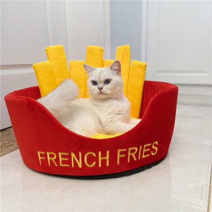 Burger Fries Styling Fully Enclosed Pet Litter Cat Supplies