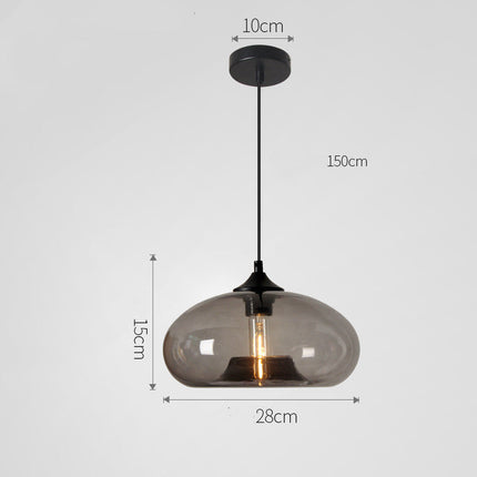 Nordic Modern Loft Pendant Lamp Glass Lustre Industrial Decor Hanging Lights Fixtures