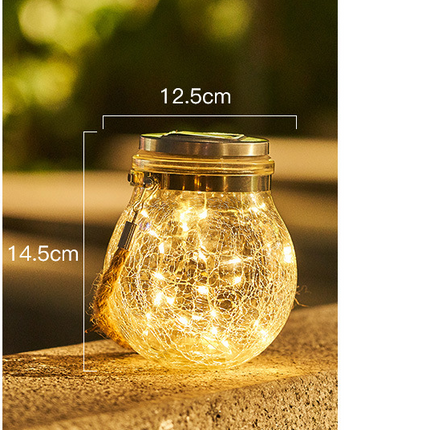 Crack ball glass jar light