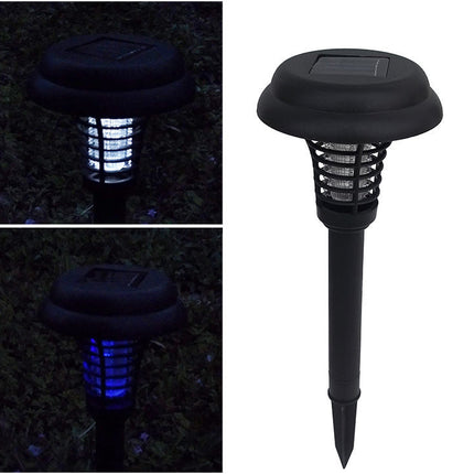 Solar Led Rechargeable Anti-Mosquito Lamp Electronic Fly Bug Zapper Insect Pest  Uv Trap Outdoor Garden Lawn Lamp