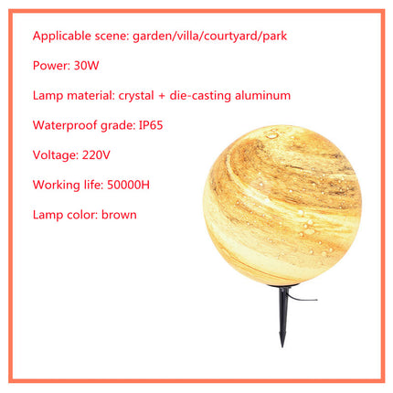 Solar Lawn Outdoor Waterproof Villa Garden Grass Earth Lamp