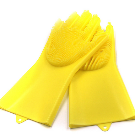 Silicone Heat-resistant Cleaning Brush Scrubbing Gloves