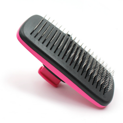 Curly Dog Hair Removal Comb Grooming Brush Stainless Steel Cats Combs Automatic Non-Slip Brush For Dog Cat Pet Cleaning Supplies