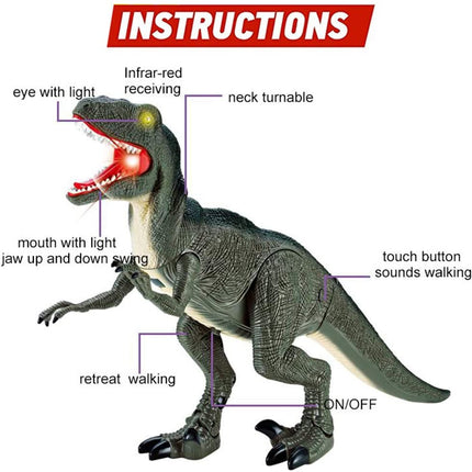 Electric Dinosaur Simulation Walking Animal Remote Control Toy