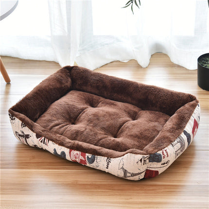 Kennel pet supplies in the large dog pet nest Golden Retriever dog bed autumn and winter cotton dog mat