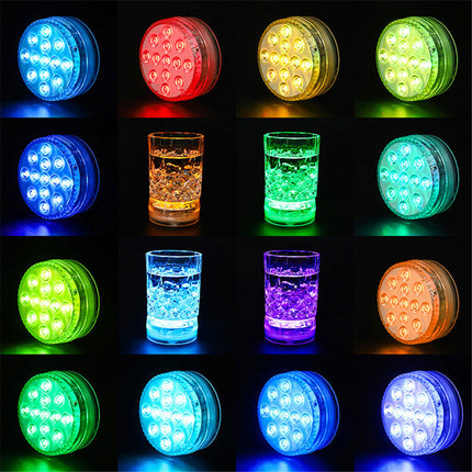 3 LEDs Underwater Light 16 Colors RGB IP68 Waterproof Swimming Pool Light RF Remote Control Submersible Lights For Pond Vase