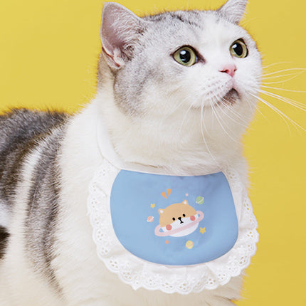 Pet Cat Supplies Saliva Towel Collar Bib Cute