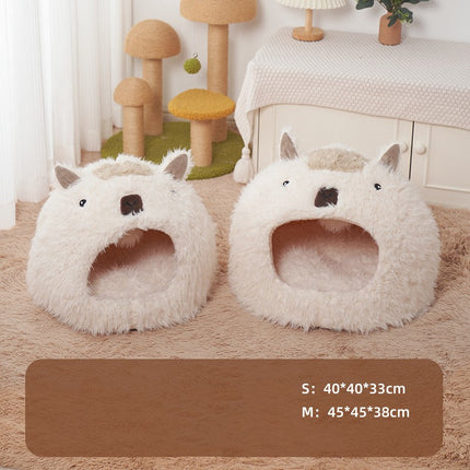 Cat Kennel Dog Kennel Pet Cushion Bed Cat Winter Warm Supplies