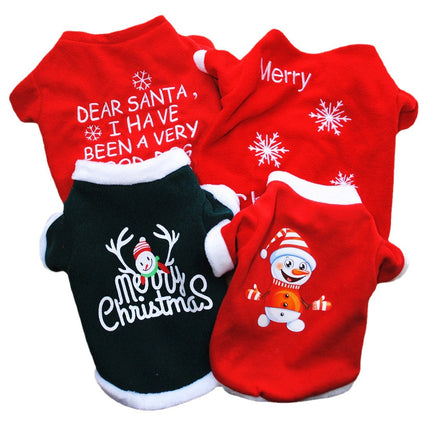 Pet Clothing Dog Warm Embroidery Christmas Style