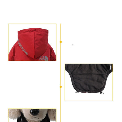 Winter Dog Clothing Plus Velvet Thick Jacket