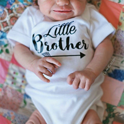 Baby Romper Sisters And Brothers Printed Short Sleeve