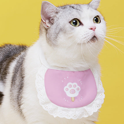 Pet Cat Supplies Saliva Towel Collar Bib Cute