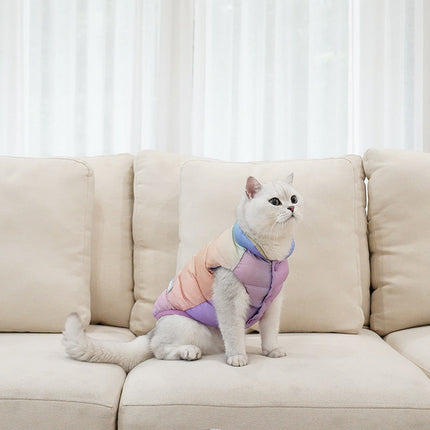 Colorful Pet Vest Top Cat Warm Winter Fashion Clothes Teddy Dog Clothing