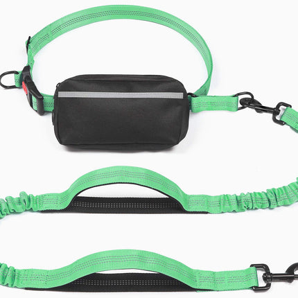 Pet Supplies Multi-functional Waist Pack Rope Reflective Sling Dog Hand Holding Rope Stretch Leash