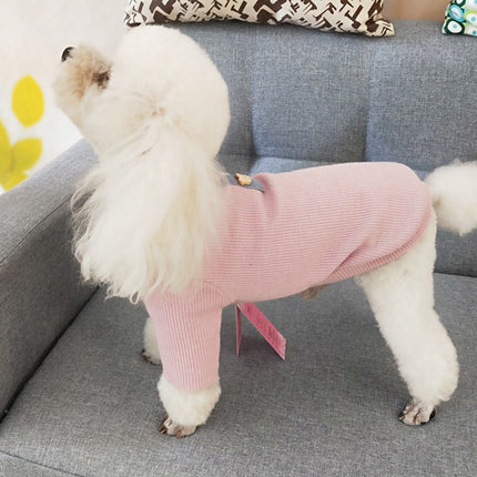 Pet Clothing Stretch Pit Striped Dog Sweater Sweater Bottoming Shirt