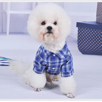 Double Diagonal Pocket Shirt Summer Thin Small Dog Clothes