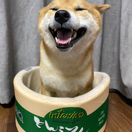 Design Instant Noodle Dog Round Closed Cat Litter Cute Shiba Inu Pet Supplies