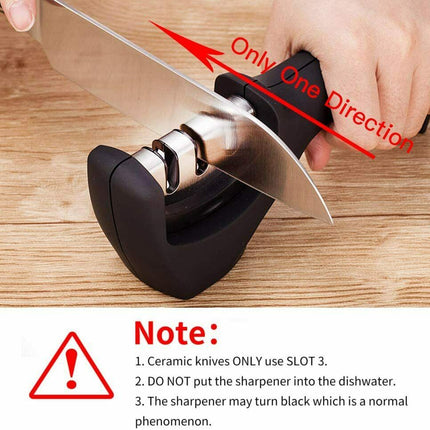 KNIFE SHARPENER Ceramic Tungsten Kitchen Knives Blade Sharpening System Tool USA