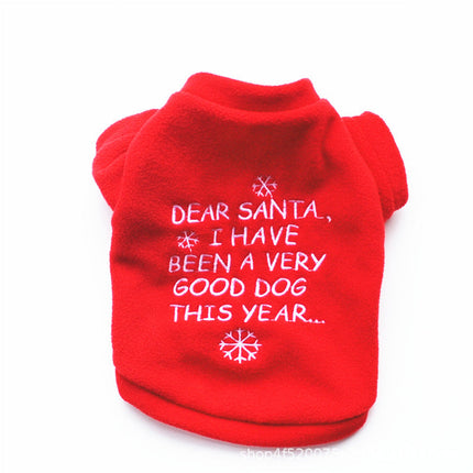 Pet Clothing Dog Warm Embroidery Christmas Style