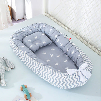 Baby Removable and Washable Bed Crib Portable Crib Travel Bed for Children Infant Kids Cotton Cradle