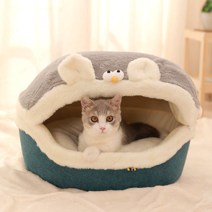 Winter Warm Cat Bed Comfortable Cute Basket For Cats Cozy Kitten Lounger Cushion Remove Washable Pet House Cat Supplies