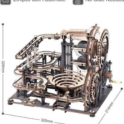 Robotime ROKR Marble Night City 3D Wooden Puzzle Games Assembly Waterwheel Model Toys For Children Kids Birthday Gift