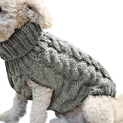 Pet sweater thick knit cat fashion warm clothing