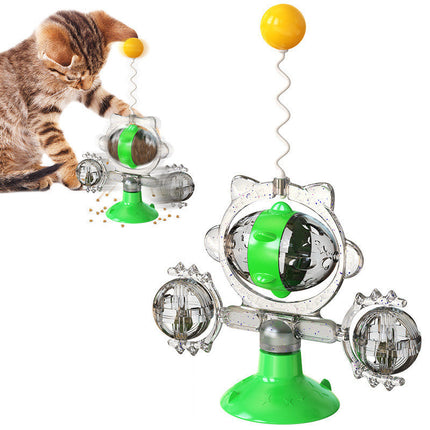 Pet Supplies Cat Pinwheel Toy Sucker Leaky Ball